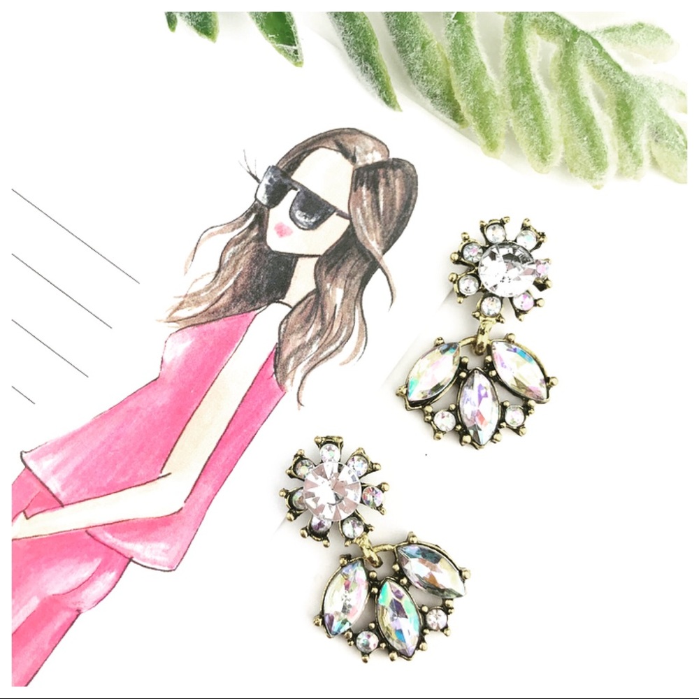 “Scarlet” Crystal Drop Statement Earrings